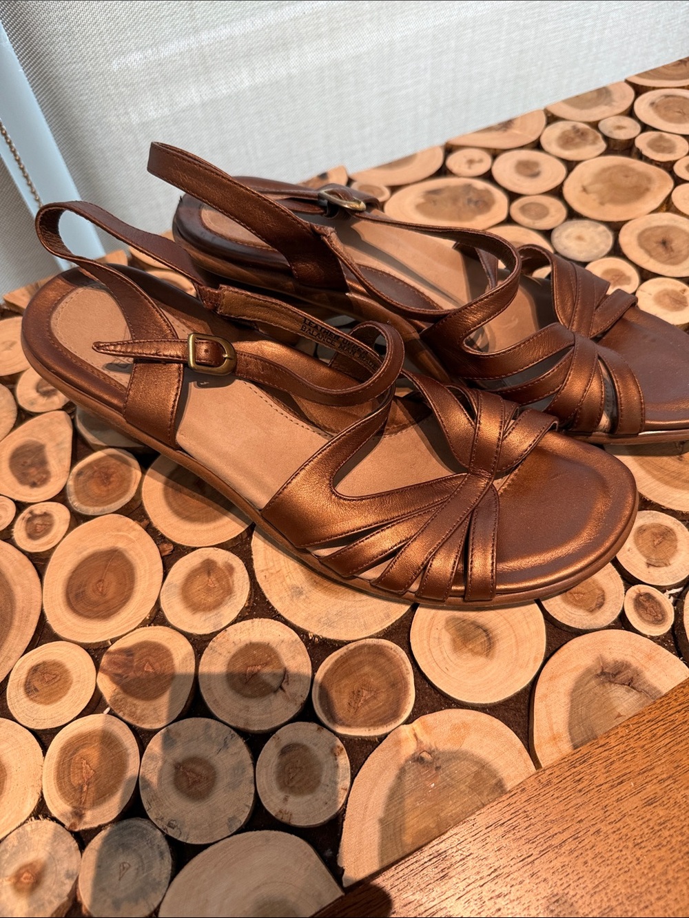 Dansko Bronze Sandals with Short Heels 41/10.5